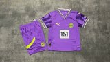 Dortmund Goalkeeper Purple Kids Kits  1:1 Quality Soccer Jersey 25/26