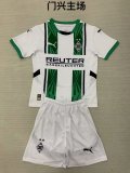 Monchengladbach Home  Kids Kits  1:1 Quality Soccer Jersey 24/25