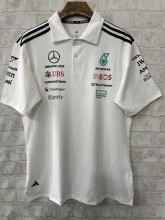 F1 Mercedes POLO  Short Sleeve Racing Suit 1:1 Quality F1 Jerseys 2025