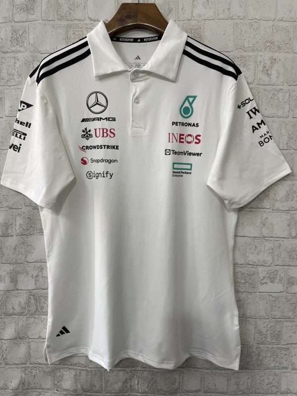 2025 F1 Mercedes POLO  Short Sleeve Racing Suit 1:1 Quality F1 Jerseys