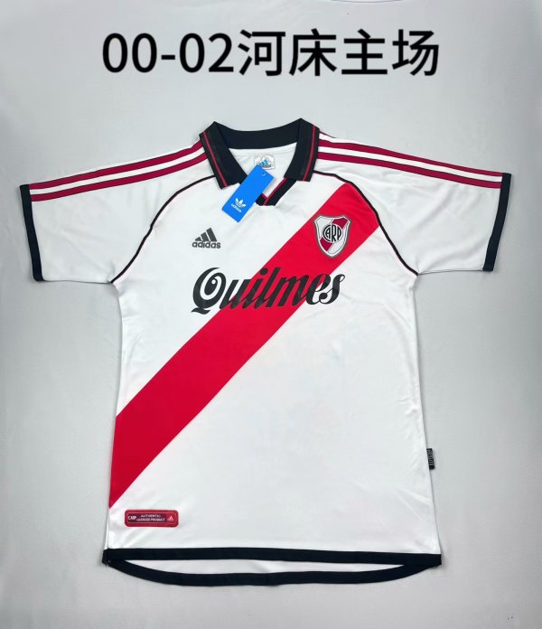River Plate Home white Fans 1:1 Retro Quality Soccer Jersey 2000/2002