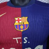 Barcelona Home PLayer（配广告）1:1 Quality Soccer Jersey 25/26