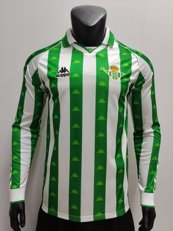 Real Betis Home Long Sleeve Fans Retro style1:1 Quality Soccer Jersey 1995/1997
