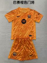 Barcelona Orange Goalkeeper Adult Kits 1:1  Quality  Soccer Jersey 24/25（成人套装）