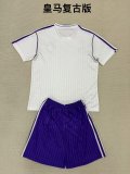 25/26 Real Madrid Retro Version Kids Kits 1:1 Quality Soccer Jersey