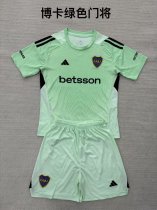 Boca Green goalkeeper Kids 1:1 Quality Soccer Jersey 25/26