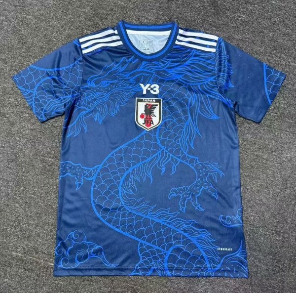 Japan Y-3 Dragon Edition Blue Fans 1:1 Quality Soccer Jersey 24/25