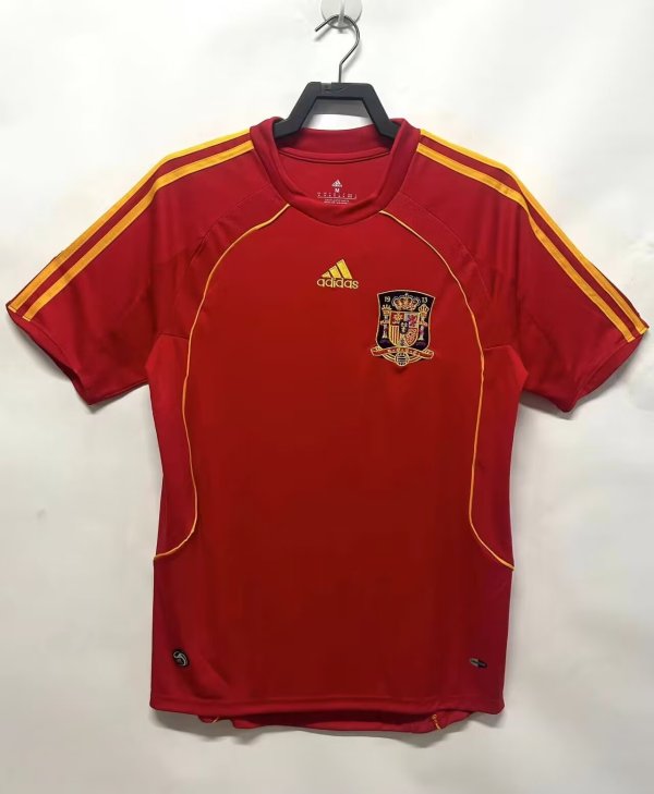 Spain Home Fans 1:1 Quality Retro Soccer Jersey 2008