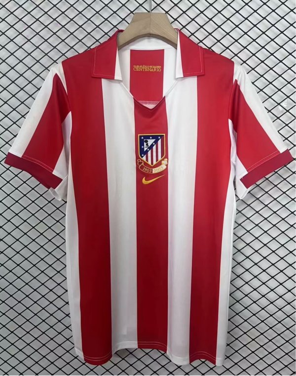 Atletico Madrid Centennial commemorative edition Retro 1:1 Quality Soccer Jersey 2003/2004