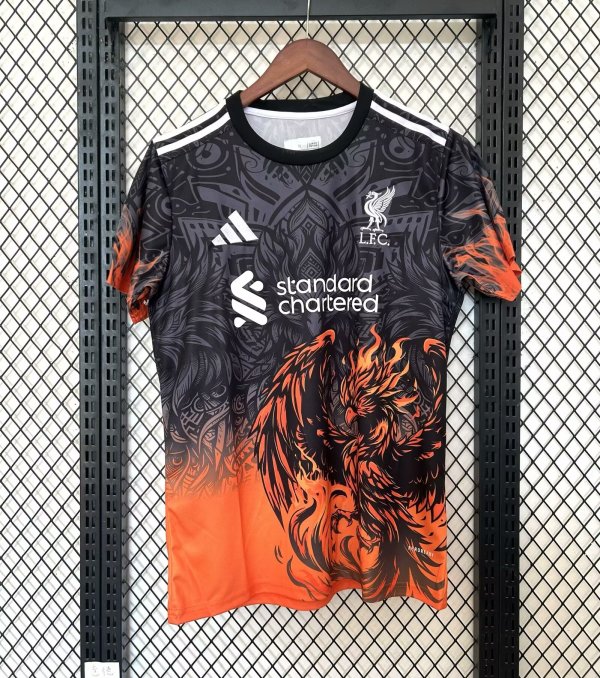 Liverpool Black Orange Fans 1:1 Quality Soccer Jersey 25/26