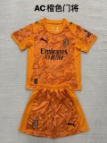 AC Milan Goalkeeper Orange Kids 1:1 Quality Soccer Jersey 25/26
