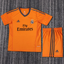 2013/2014 Real Madrid Third Orange Kids Retro 1:1 Quality  Soccer Jersey