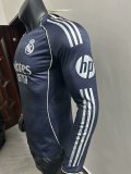 25/26 Real Madrid  Away Player Long Sleeve 1:1 Quality Soccer Jersey