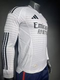 24/25 Real  Madrid Home Player Long Sleeve 1:1 Quality Soccer Jersey