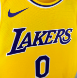 Lakers WETBROOK #0 Yellow 1:1 Quality NBA Jersey热压 2025