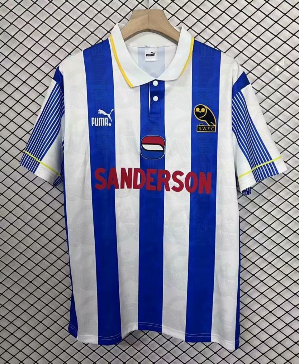 Sheffield Wednesday Home Fans Retro 1:1 Quality Soccer Jersey 1994/1995