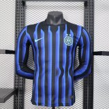 Inter Milan Home Long sleeve Player 1:1 Quality Soccer Jersey 25/26