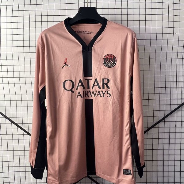 PSG Paris Third Long Sleeve Fans 1:1 Quality Soccer Jersey 24/25
