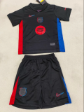 Barcelona Away Kids Kits 1:1  Soccer Jersey 24/25（胸前大logo）