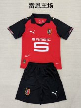 Stade Rennais Home Kids Kits 1:1 Quality Soccer Jersey 25/26