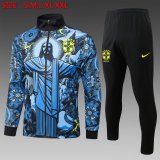 Brazil Blue Jacket Tracksuit 1:1 Quality 24/25