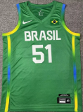 Brazil Team CABOCLO #51 Green 1:1 Quality  NBA Jerseys 2024