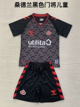 Sunderland Goalkeeper Black Kids Kits 1:1 Soccer Jersey 24/25