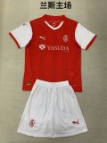 Stade de Reims Home Kids Kits 1:1 Quality Soccer Jersey 24/25