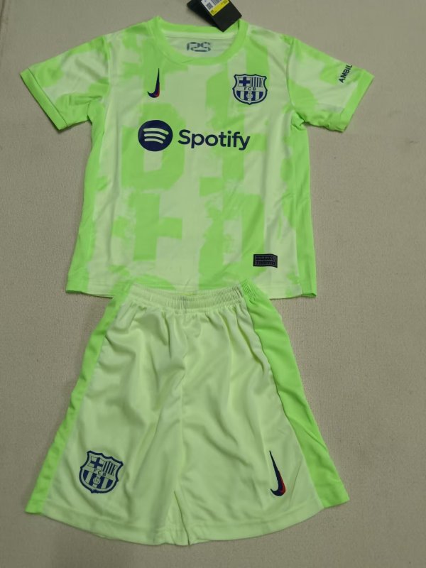 Barcelona Third Kids Kits 1:1 Soccer Jersey 24/25