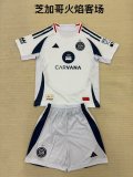 Chicago Fire FC Away Kids 1:1 Quality Soccer Jersey 25/26