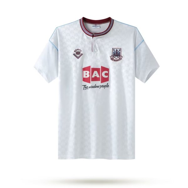 West Ham  Away Retro Fans 1:1 Quality Soccer Jersey 1989/1990