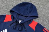 Manchester United Hooded Long Sleeved Blue 1:1 Training suit 24/25