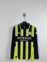 24/25 Manchester City Away Long Sleeve Player  1:1 Quality Soccer Jersey