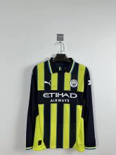 24/25 Manchester City Away Long Sleeve Player  1:1 Quality Soccer Jersey