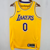 Lakers WETBROOK #0 Yellow 1:1 Quality NBA Jersey热压 2025