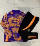 Real Madrid Purple (Inkjet Dragon) Training Tracksuit 1:1 Quality Training Jersey 24/25