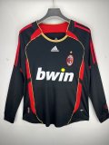 AC Milan Third Black Long Sleeve 1:1 Quality Retro Soccer Jersey 2006/2007