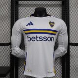 Boca Away Long Sleeve Player 1:1 Quality Soccer Jersey 24/25