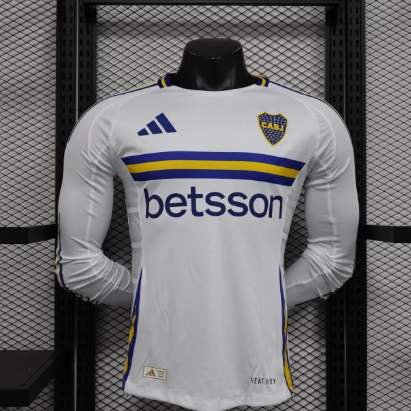 Boca Away Long Sleeve Player 1:1 Quality Soccer Jersey 24/25