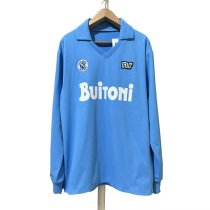 Napoli Home Long Sleeves Fans 1:1 Quality Retro Soccer Jersey 1986/1987