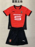24/25 Stade Rennais Home Kids Kits 1:1 Quality Soccer Jersey