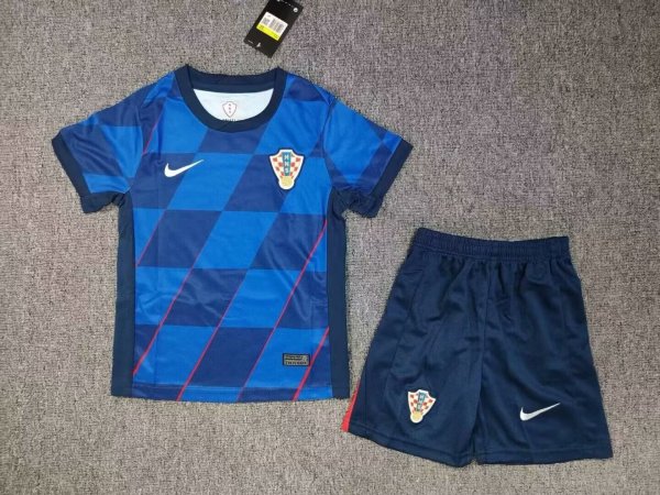 Croatia  Away  Kids  1:1  Soccer Jersey 24/25