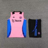 24/25 Manchester United Pink 1:1 Quality Training  Vest（A-Set）