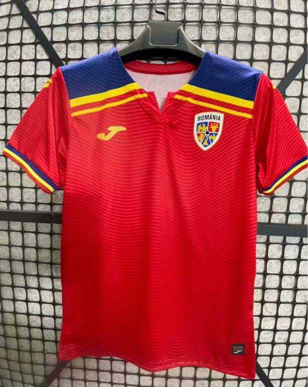 Romania Away Red Fans 1:1 Quality Soccer Jersey 25/26