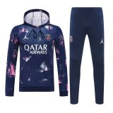 Paris Hooded long sleeved Blue 1:1 Training suit 24/25