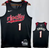 Trail Blazers SIMMONS #1 Black City Edition 1:1 Quality NBA Jersey 24/25