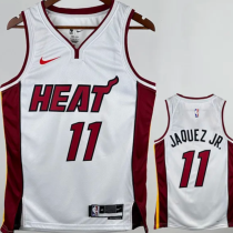 Miami Heat JAQUEZ JR. #11 White 1:1 Quality NBA Jersey 24/25 Miami Heat JAQUEZ JR. #11 White 1:1 Quality NBA Jersey 24/25