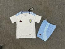 Aston Villa  Away  Kids Kits 1:1 Quality  Soccer Jersey 24/25