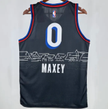 76ers MAXEY #0 Sapphire Blue City Edition  1:1 Quality NBA Jersey 热压 2021