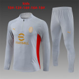 AC Milan Kids Grey 1:1 Quality Training Jersey 24/25